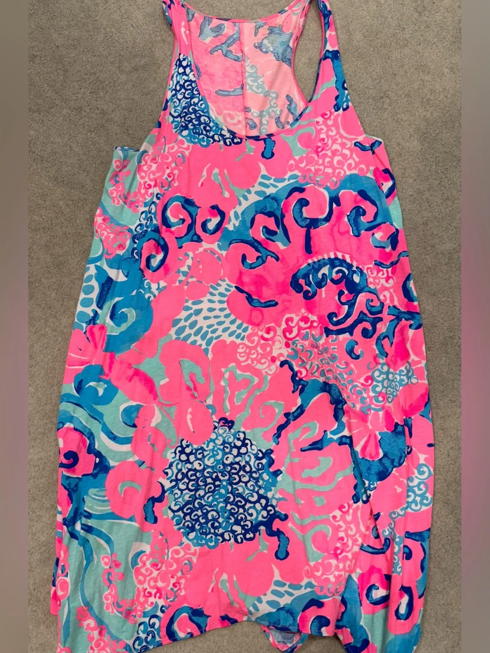 Lilly Pulitzer Bright Pink & Blue Printed Swim Coverup